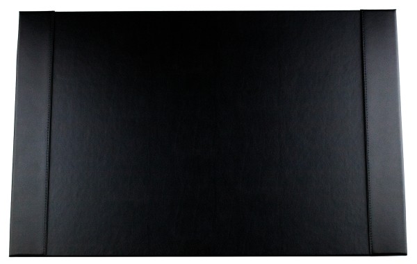 Schreibunterlage mit 2 Seitenleisten PREMIUM LEDER BOXCALF schwarz (glatt)